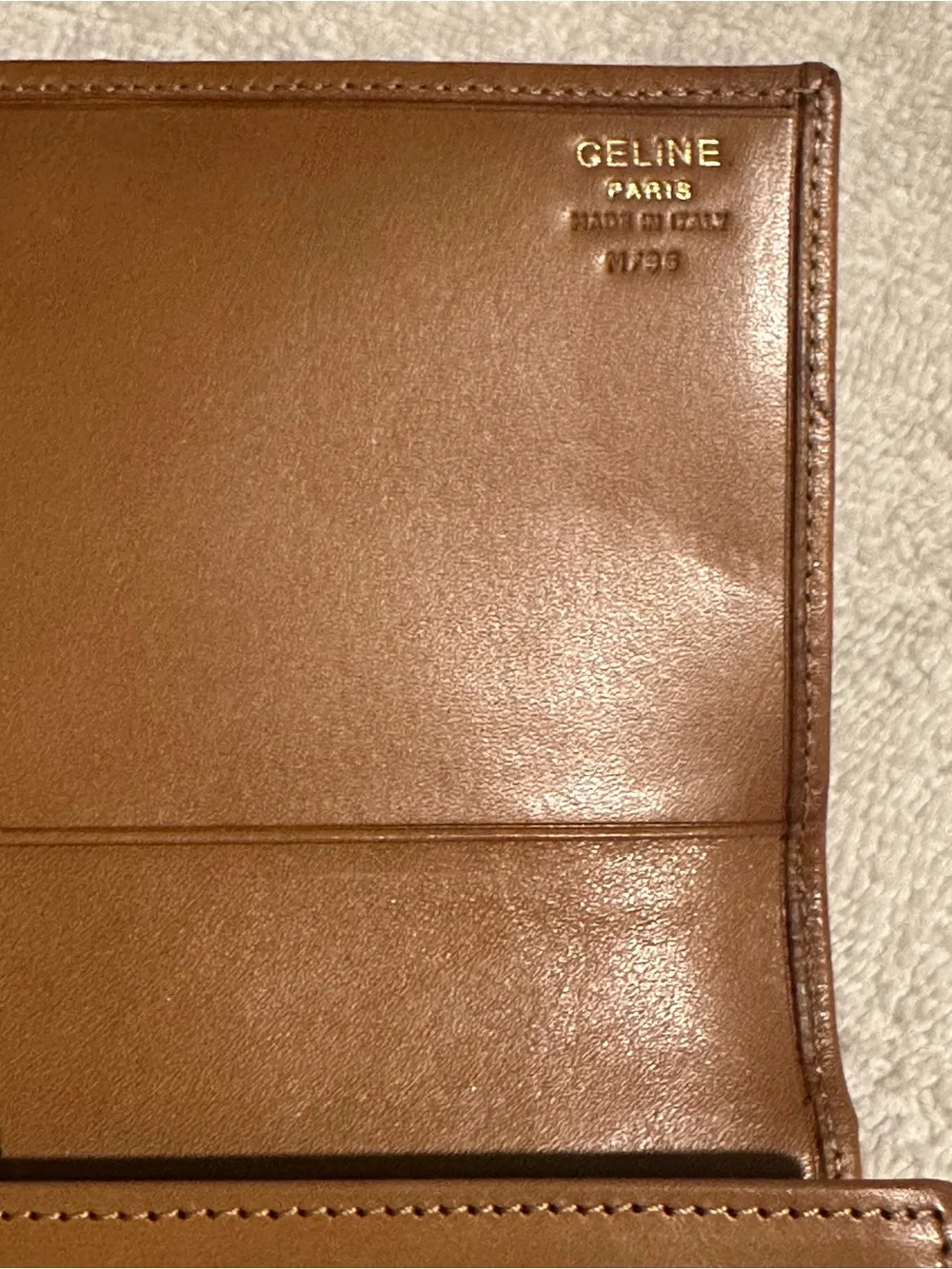 Celine Macadam Kiss Lock Wallet Leather Long Wallet Made in Italy